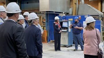 The Maine Better Transportation Association on a tour of the ASCC lab